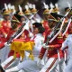suasana upacara bendera peringatan kemerdekaan Republik Indonesia di halaman Istana Merdeka Jakarta