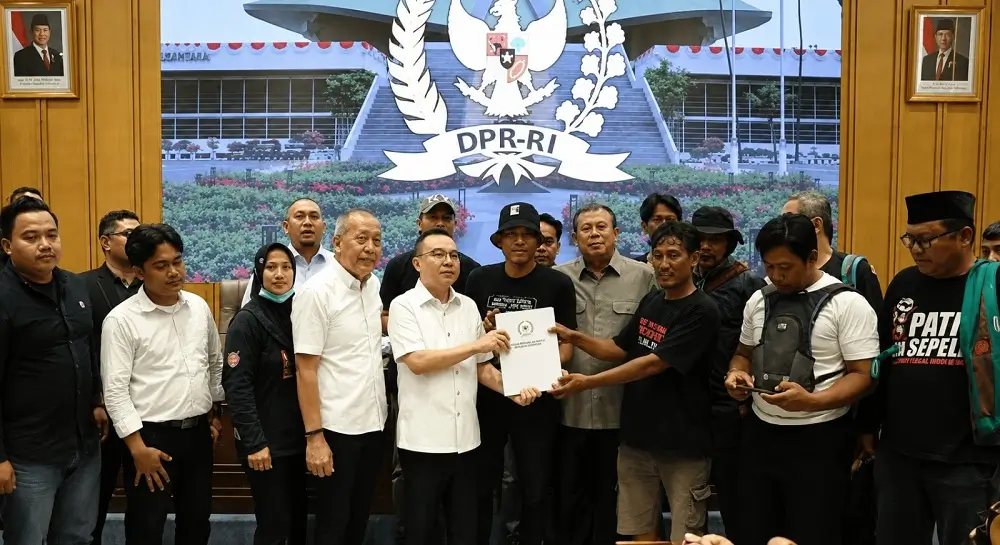 Pertemuan perwakilan Aliansi Masyarakat Pati Bersatu dengan pimpinan DPR RI di Ruang Abdul Muis, Kompleks Parlemen Senayan Jakarta