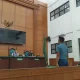 Proses persidangan prajurit TNI yang diduga menjual sabu menggunakan pesawat militer