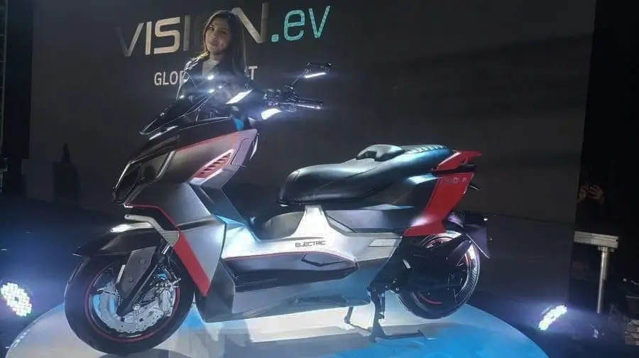 Tampilan motor listrik Vision.ev buatan dalam negeri yang diproduksi oleh IMOTO Indonesia