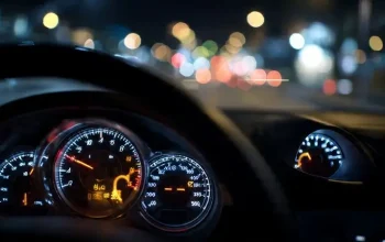 Ilustrasi jarum penunjuk kecepatan pada panel speedometer mobil yang mengalami gangguan