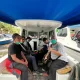 kapal pencari SAR di perairan Selat Sunda dan foto rombongan jurnalis sebelum berangkat