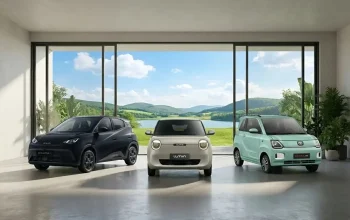 Kumpulan mobil listrik murah tahun 2026 berdampingan sebagai pilihan kendaraan ramah lingkungan terjangkau