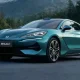 Tampilan samping dan depan Denza Z9 GT dengan desain bodi panjang rendah siluet shooting brake yang elegan dan berotot