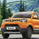 Tampilan depan dan samping Suzuki S-Presso terbaru dengan desain bodi tegak dan pelek alloy 14 inci