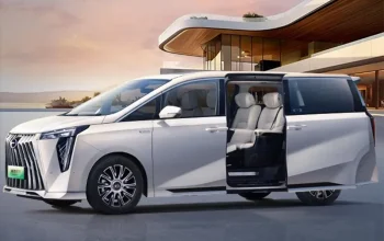 Tampilan depan dan interior kabin mewah GAC Trumpchi E9 dengan desain berkelas dan kursi captain seat